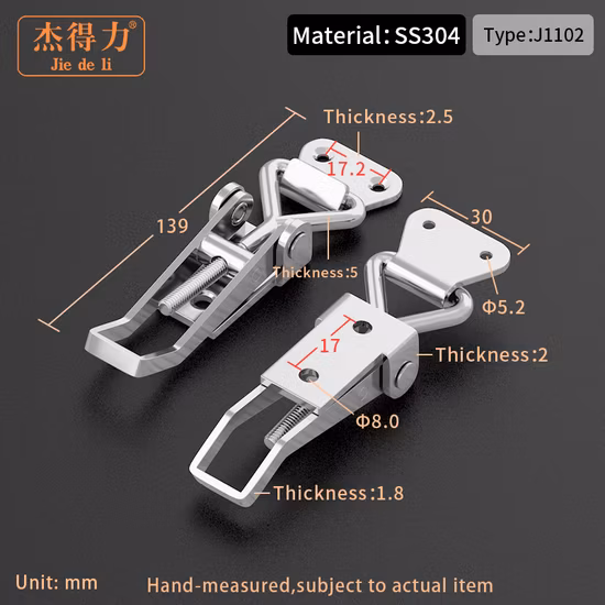 Stainless Steel Adjustable Zinc Plated Latch Type Toggle Latch Clamp for All Box Hardware System