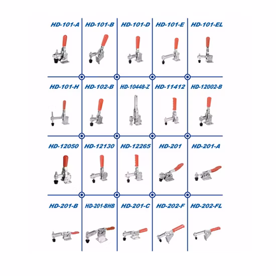 Acero galvanizado Huiding/acero inoxidable Tipo de pestillo de liberación rápida de servicio pesado/empujar tirar/mantener presionado/abrazadera de palanca horizontal/vertical